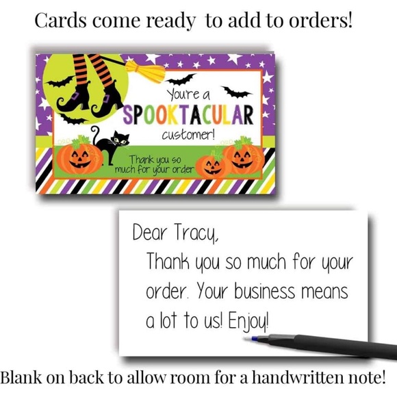 LAST SET👻 25 Premium Spooktacular Customer Thank you cards - Picture 3 of 5